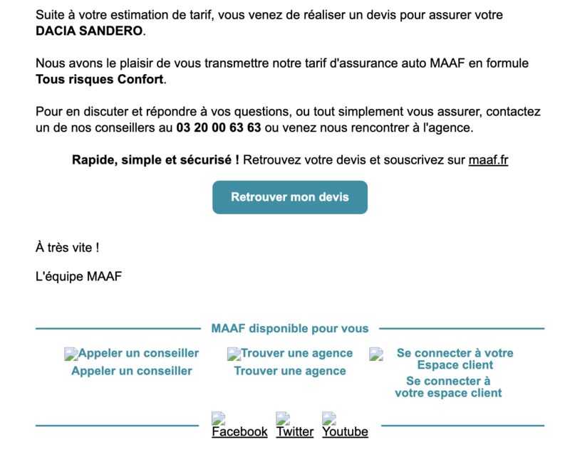 obtenez votre devis d'assurance maaf en ligne en quelques clics. comparez les options et faites le choix qui vous convient le mieux pour protéger vos biens et votre famille.
