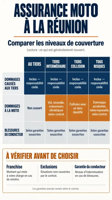 Infographie comparative pour savoir vaut-il le coup de passer au tiers moto à La Réunion